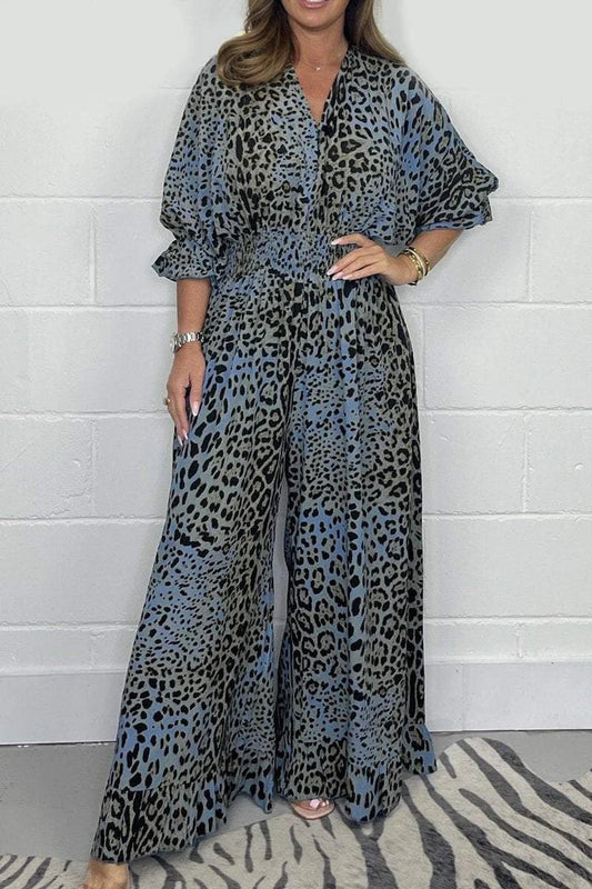 🔥🐆Last Day Promotion 49% OFF - 👗Leopard print casual loose jumpsuit