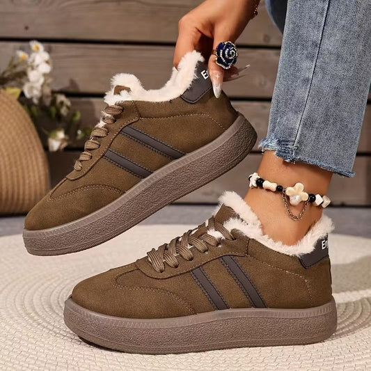 Women's Waterproof Warm Platform Sneakers Boots