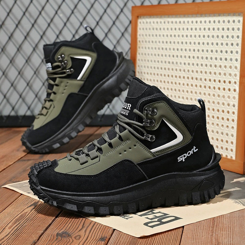 Men's Outdoor Hiking Boots - Waterproof, Non-Slip, Puncture-Proof And Smash-Proof; Correct Arch Support And Wide Toe - Suitable For Daily Wear And Outdoor Adventures