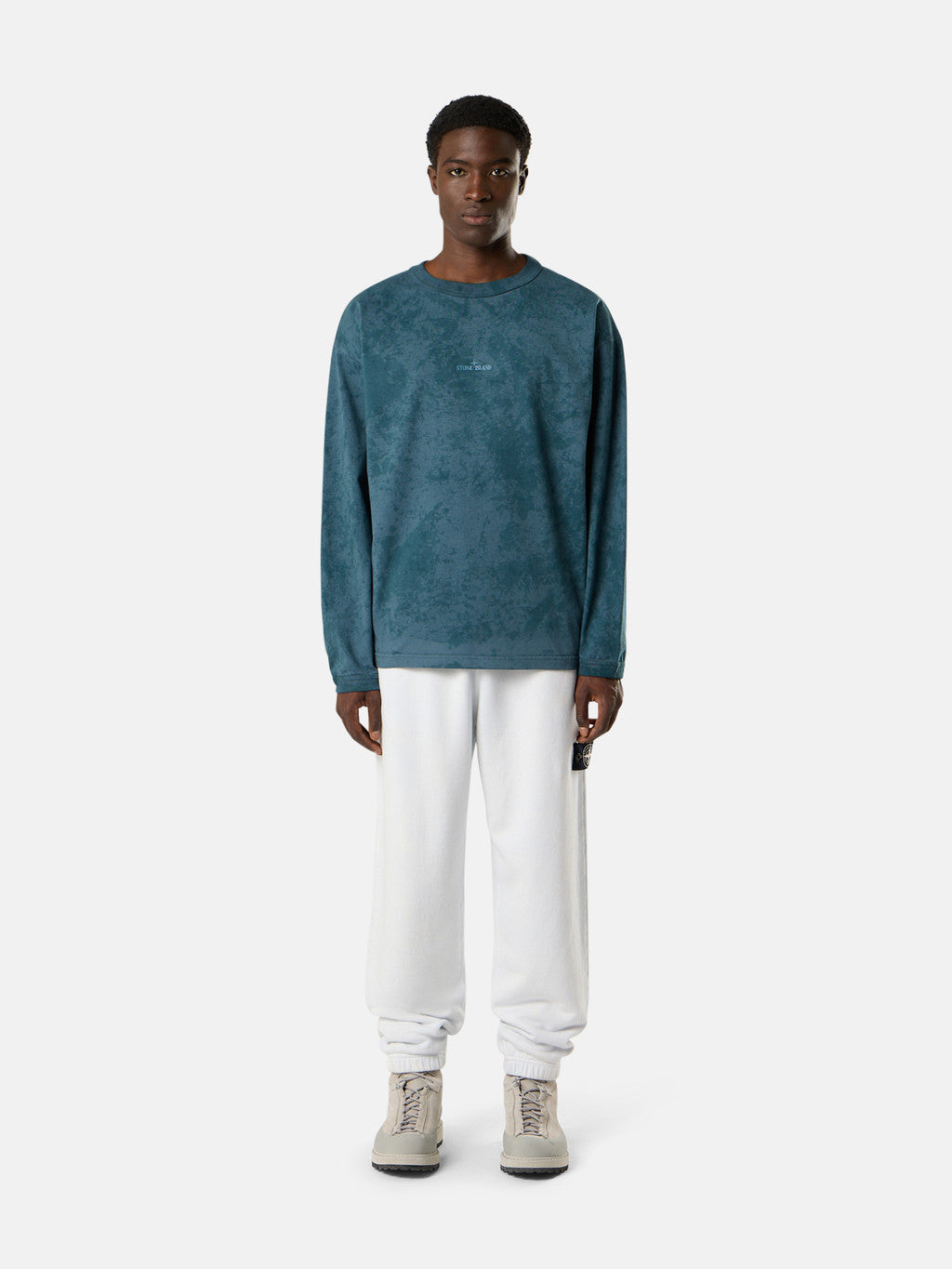 2100024 COMBED ORGANIC COTTON JERSEY 'PAINTBALL' TREATMENT