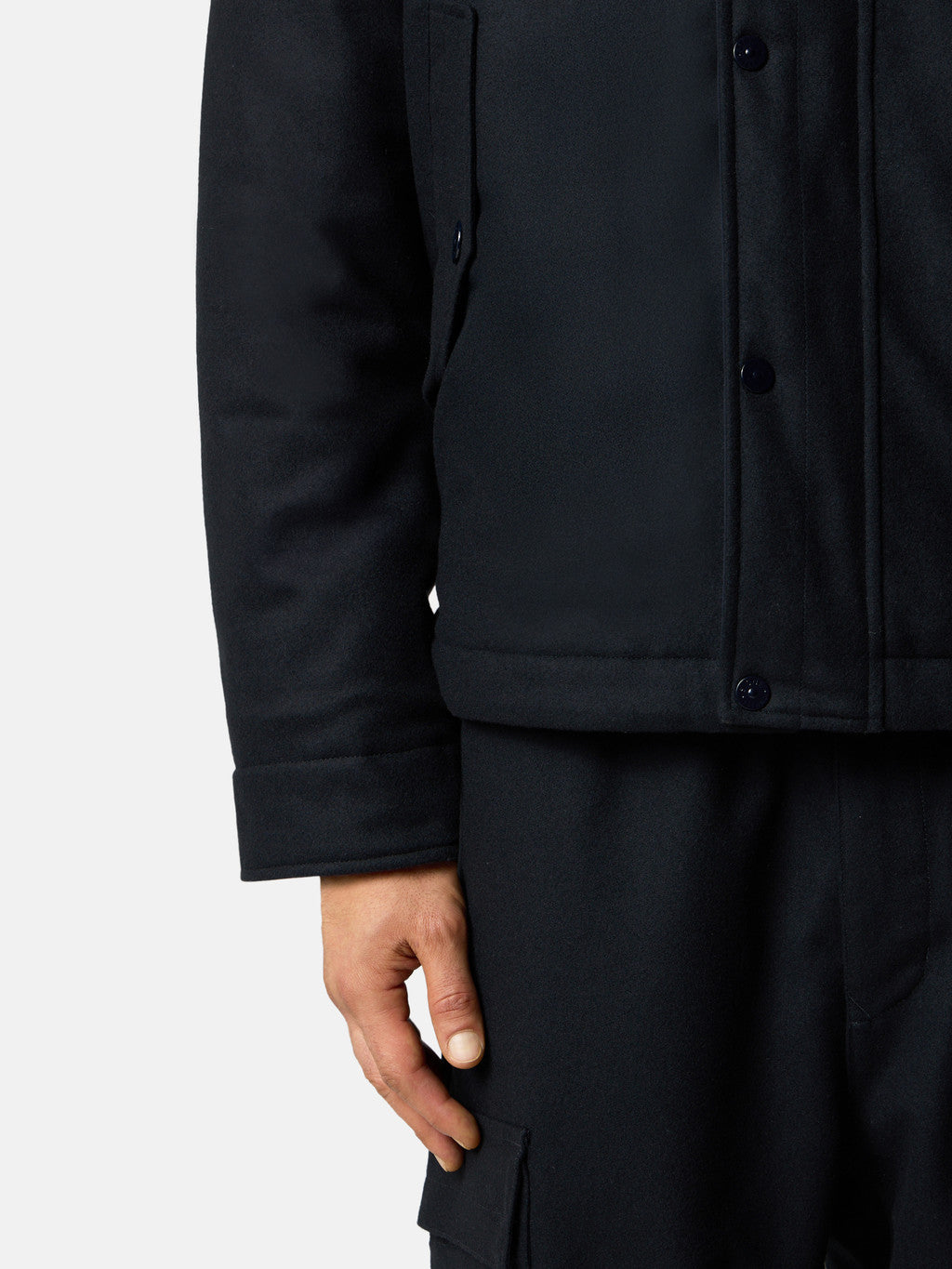 4100070 WOOL NYLON FLANNEL_STONE ISLAND GHOST