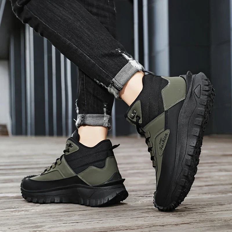 Men’s Work Hiking Boots – Waterproof, Non-Slip, Puncture and Smash Resistant, Wide Toe, Arch Support – Ideal for Daily Wear and Outdoor Adventures